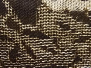 アンティーク　笠松模様織り出し本場泥大島紬着物